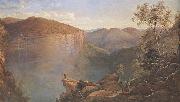 JH Carse THe Weatherboard Falls,Blue Mountains oil painting